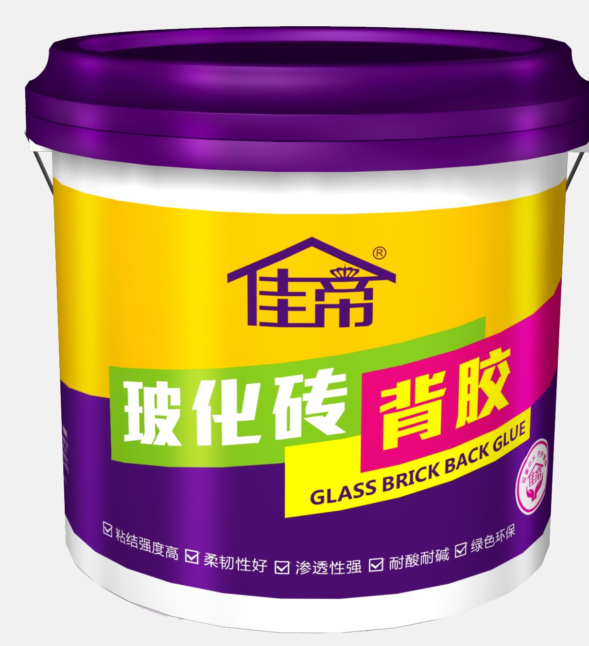 佳帝玻化砖背胶